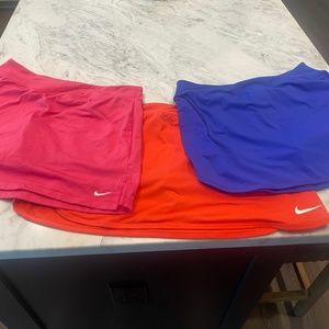 3 Nike Tennis/Workout Skirts/Skorts